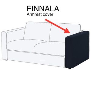 IKEA FINNALA 904.548.50 Cover For Armrest Orrsta Black-blue new